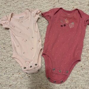 Carter's Blush and Berry Bodysuits Set